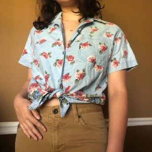 Floral Denim Shirt